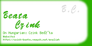 beata czink business card